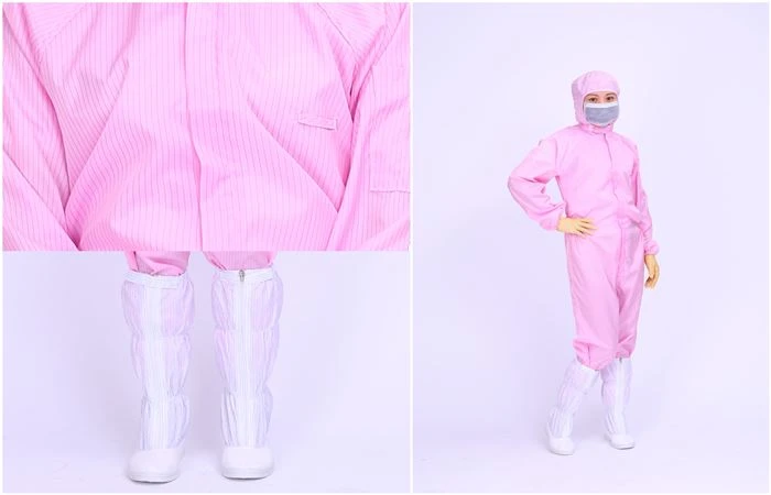 Pink esd coverall -